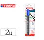 Rotulador edding punta fibra 1200 azul n.3 punta redonda 0.5 mm blister de 2 unidades