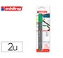 Rotulador edding punta fibra 1200 verde n.4 punta redonda 0.5 mm blister de 2 unidades