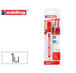 Rotulador edding marcador permanente 3000 rojo n.2 punta redonda 1,5-3 mm blister de 1 unidad