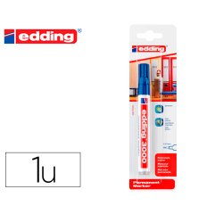 Rotulador edding marcador permanente 3000 azul n.3 punta redonda 1,5-3 mm blister de 1 unidad