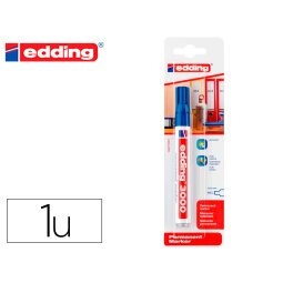 Rotulador edding marcador permanente 3000 azul n.3 punta redonda 1,5-3 mm blister de 1 unidad