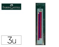 Lapices bicolor fino faber castell 2160-rb hexagonal rojo/azul blister de 3 unidades