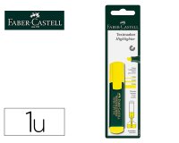 Rotulador faber castell fluorescente textliner 48 amarillo blister de 1 unidad
