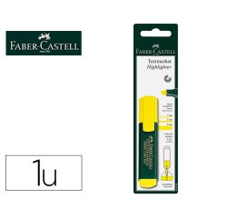Rotulador faber castell fluorescente textliner 48 amarillo blister de 1 unidad