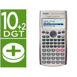 Calculadora casio fc-100v financiera 4 lineas 10+2 digitos almacenamiento flash calculo de ganancias con tapa