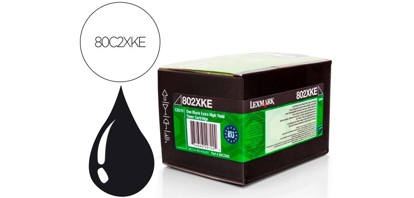 Toner laser lexmark 80c2xke negro 8000 paginas