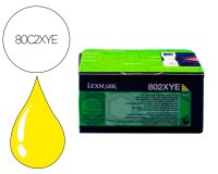 Toner laser lexmark 80c2xye amarillo 4000 paginas
