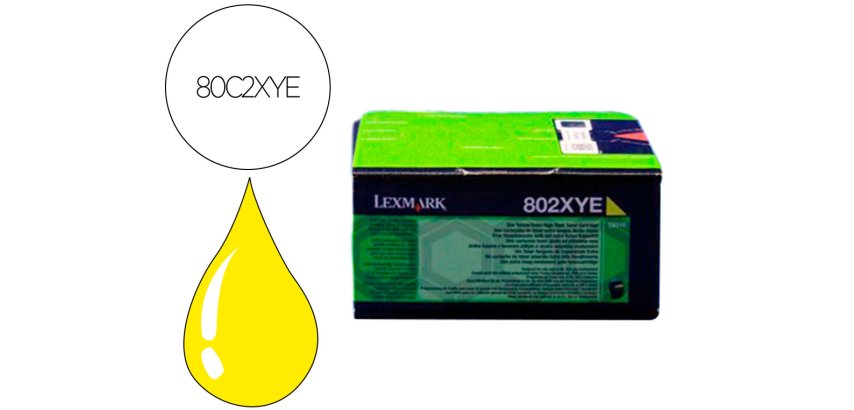 Toner laser lexmark 80c2xye amarillo 4000 paginas