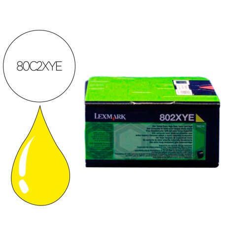 Toner laser lexmark 80c2xye amarillo 4000 paginas