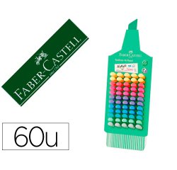 Rotulador faber castell fluorescente textliner 46 pastel expositor 60 unidades colores surtidos