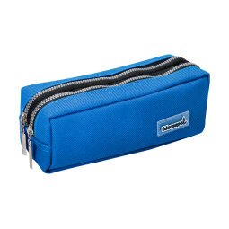 Bolso escolar liderpapel portatodo rectangular 2 bolsillos azul 185x55x70 mm