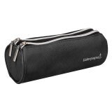 Bolso escolar portatodo liderpapel cilindrico con 2 cremalleras negro 205x75x75 mm