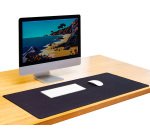 Alfombrilla de escritorio q-connect XXL negra 900x400 mm
