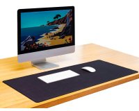Alfombrilla de escritorio q-connect XXL negra 900x400 mm