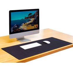 Alfombrilla de escritorio q-connect XXL negra 900x400 mm