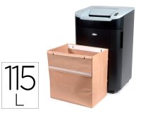 Bolsa de residuos rexel reciclable para destuctoras gama rl capacidad 115 l pack de 50 unidades 330x510x490 mm