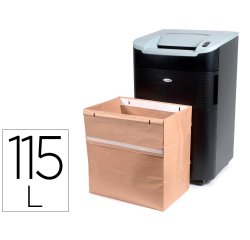 Bolsa de residuos rexel reciclable para destuctoras gama rl capacidad 115 l pack de 50 unidades 330x510x490 mm