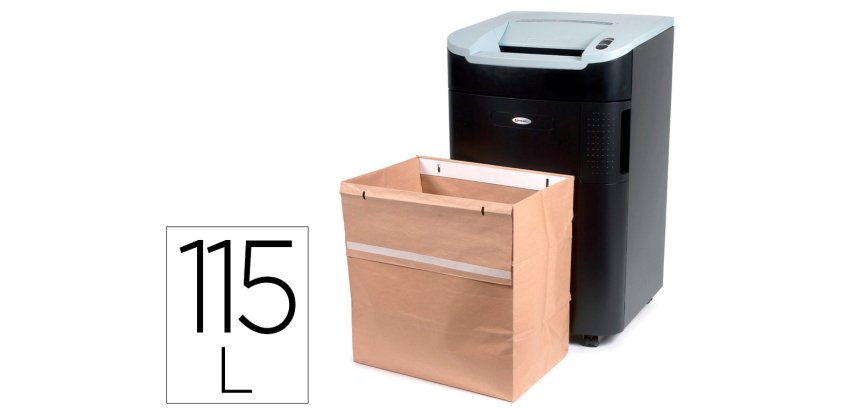 Bolsa de residuos rexel reciclable para destuctoras gama rl capacidad 115 l pack de 50 unidades 330x510x490 mm