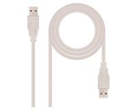 Cable usb nanocable 2.0 tipo a/m-a/m color gris longitud 1 m