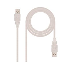 Cable usb nanocable 2.0 tipo a/m-a/m color gris longitud 1 m