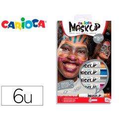 Barra de maquillaje carioca mask up metallic caja de 6 colores surtidos