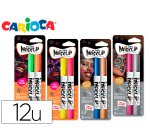 Barra de maquillaje carioca mask up neon / metallic expositor 12 blister de 2 barras colores surtidos