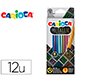 Lapices de colores carioca metallic hexagonal mina 3,3 mm caja de 12 colores surtidos