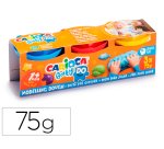 Pasta de modelar carioca baby dough bote 75 g set de 3 colores surtidos