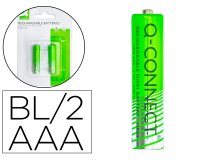 Pilas recargables AAA q-connect- Blíster de 2