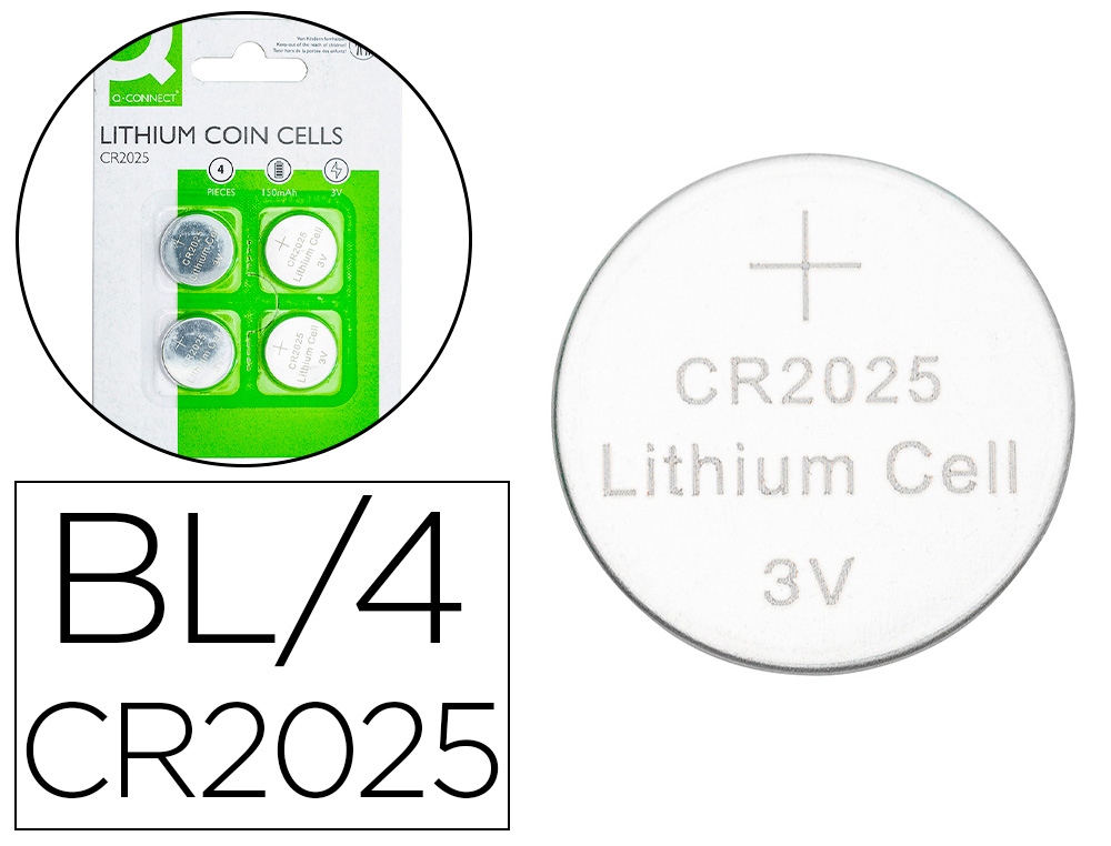 Duracell Pila de Botón Litio 3V CR-2025 Blíster de 5 Pilas