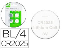 Pila q-connect tipo boton litio cr2025 3v blister de 4 unidades