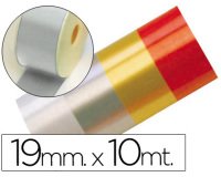 Cinta fantasia 10 mt x 19 mm plata