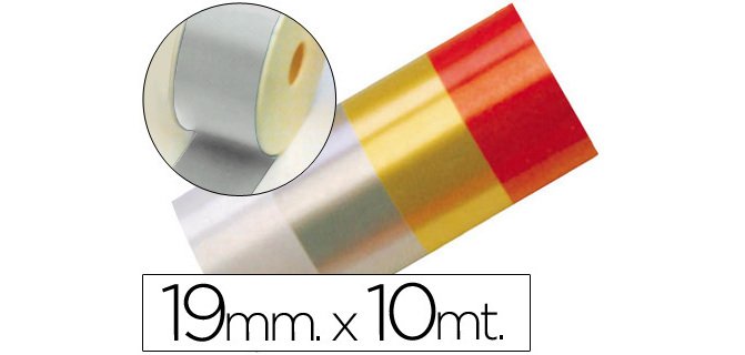 Cinta fantasia 10 m x 19 mm plata