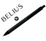 Boligrafo belius potsdam negro cuerpo fibra carbon tinta gel azul en estuche