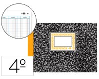 Libro liderpapel cuarto apaisado cartone 100 hojas cuentas corrientes debe haber y saldo