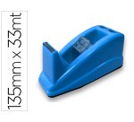 Portarrollo sobremesa q-connect plastico para cinta de 33 m color azul 135x58x60 mm