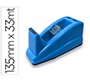 Portarrollo sobremesa q-connect plastico para cinta de 33 m color azul 135x58x60 mm
