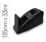 Portarrollo sobremesa q-connect plastico para cinta de 33 mt color negro 135x58x60 mm