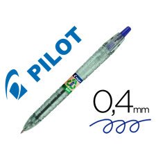 Boligrafo pilot ecoball plastico reciclado tinta aceite punta de bola 1 mm color azul