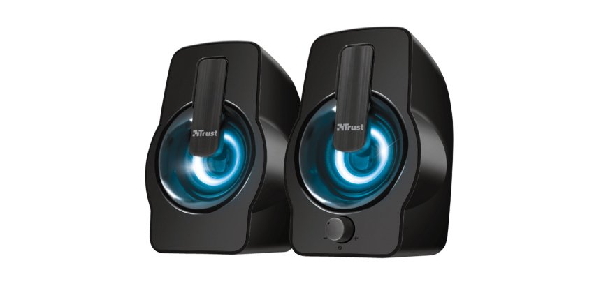 Altavoces trust gemi 2.0 potencia maxima 12w iluminacion led control de volumen y conexion