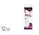 Barra termofusible plico cola max xl baja temperatura 11,5 mm de diametro x 200 mm de alto blister de 12 unidades