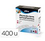 Disco de cierre plico velcro autoadhesivo 20 mm diametro color blanco caja de 400 unidades