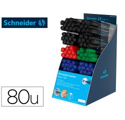 Rotulador schneider maxx 130 permanente punta redonda 1-3 mm reciclado 95% exp.80 unidades stdas. 218x315x168 mm