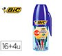 Boligrafo bic cristal mega tubo 16+4 unidades colores surtidos 8 azules / 5 negros / 4 rojos/ 3 verdes