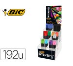Rotulador bic intensity fine punta de fibra 0,4 mm expositor 192 unidades colores surtidos 160x130x345 mm
