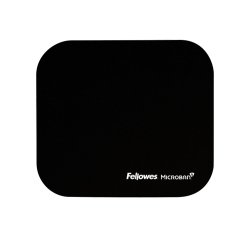 Alfombrilla para raton fellowes con proteccion microban color negro 226x192x3 mm