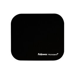 Alfombrilla para raton fellowes con proteccion microban color negro 226x192x3 mm