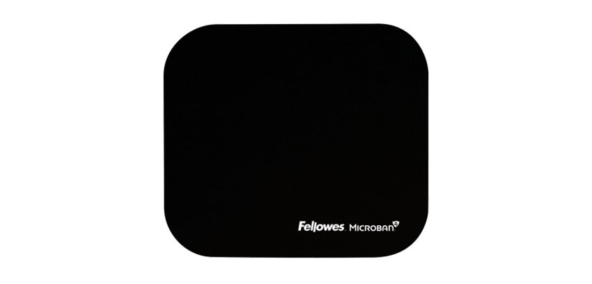 Alfombrilla para raton fellowes con proteccion microban color negro 226x192x3 mm