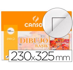 Papel dibujo basik 23x32.5 cm 130 gr con recuadro