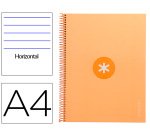 Cuaderno espiral a4 micro antartik tapa forrada80h 90 gr horizontal 1 banda 4 taladros color peach
